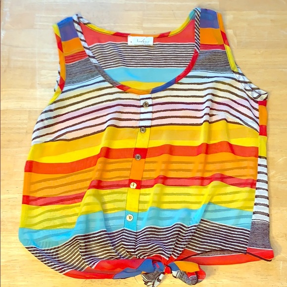 Nohra Clothing Sheer Multi Colored Blouse - Picture 1 of 5